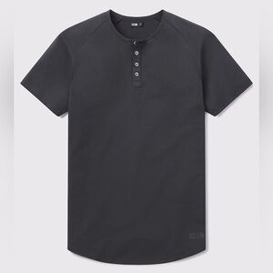 Barbell Short Sleeve Henley - Charcoal
